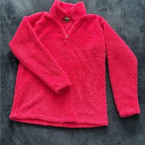 Eddie Bauer Cozy Pink Teddy Fleece Pullover